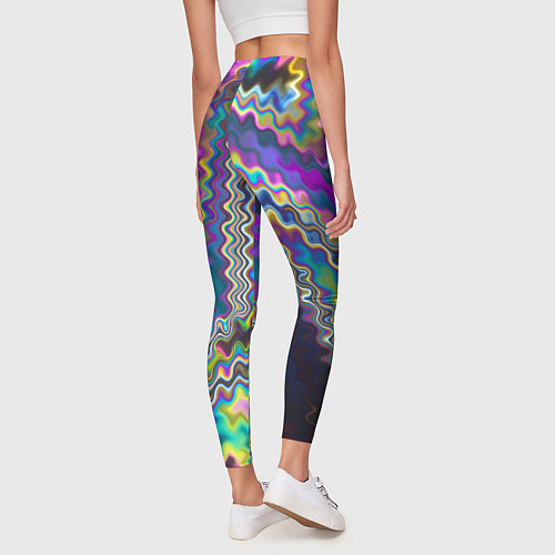 Женские легинсы Абстракция переливы / 3D-принт – фото 4