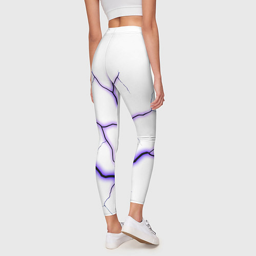 Женские легинсы Color white purple / 3D-принт – фото 4