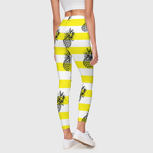 Женские легинсы Ананасы 24 / 3D-принт – фото 4