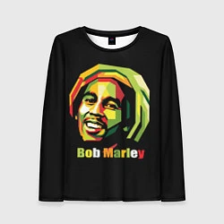 Лонгслив женский Bob Marley Smile, цвет: 3D-принт