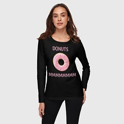 Лонгслив женский Donuts, цвет: 3D-принт — фото 2