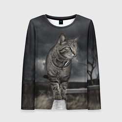 Лонгслив женский Кот, цвет: 3D-принт