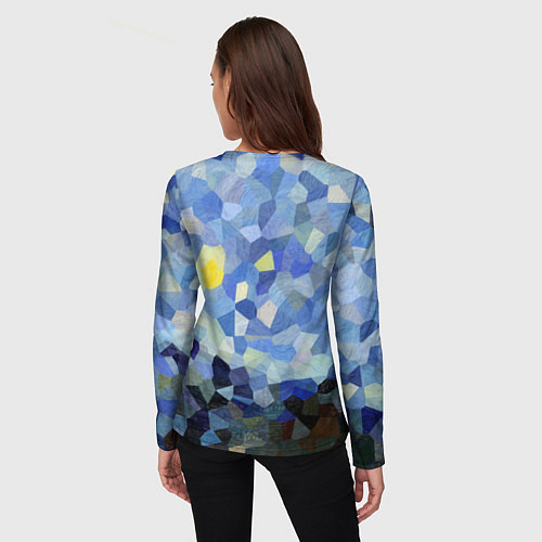 Женский лонгслив Звездная ночь / 3D-принт – фото 4