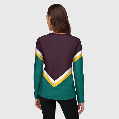 Женский лонгслив NHL: Anaheim Ducks / 3D-принт – фото 4