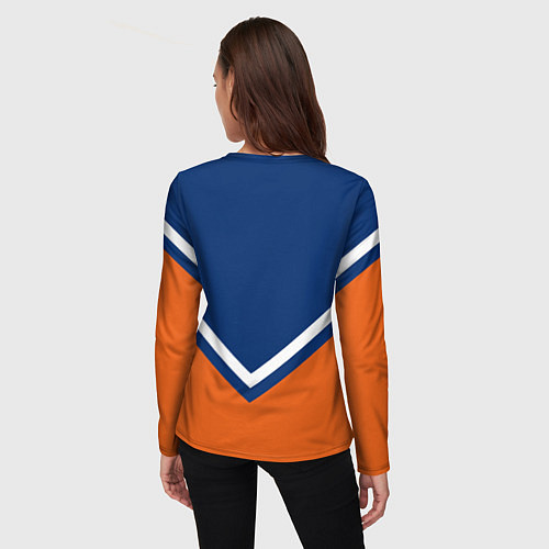 Женский лонгслив NHL: Edmonton Oilers / 3D-принт – фото 4