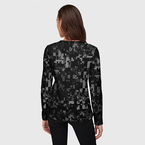 Женский лонгслив Служу России: инженерные войска / 3D-принт – фото 4