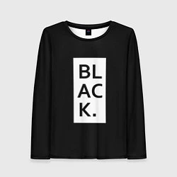 Лонгслив женский Black, цвет: 3D-принт