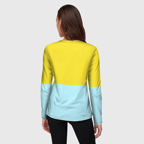 Женский лонгслив Черный кот выглядывает / 3D-принт – фото 4