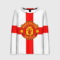 Лонгслив женский Manchester Utd: England, цвет: 3D-принт