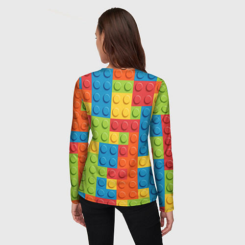 Женский лонгслив Лего конструктор / 3D-принт – фото 4