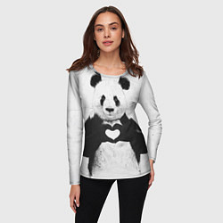 Лонгслив женский Panda Love, цвет: 3D-принт — фото 2