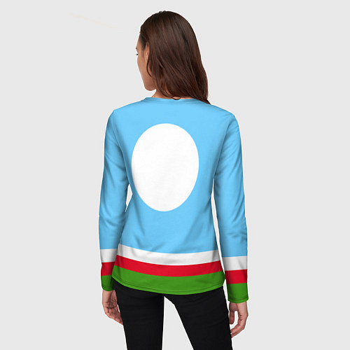 Женский лонгслив Республика Саха / 3D-принт – фото 4