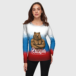 Лонгслив женский Russian Bear, цвет: 3D-принт — фото 2
