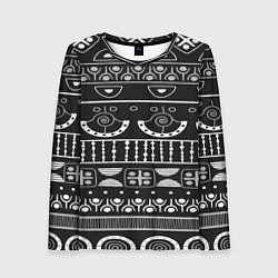 Женский лонгслив Black and White ethnic
