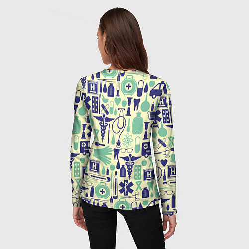 Женский лонгслив Медицина / 3D-принт – фото 4