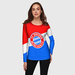 Лонгслив женский FC Bayern: tricolor, цвет: 3D-принт — фото 2