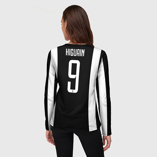 Женский лонгслив Juventus FC: Higuain Home 17/18 / 3D-принт – фото 4