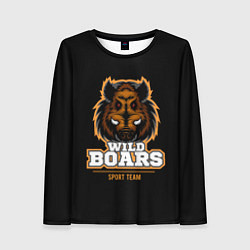 Лонгслив женский Wild Boars: Sport Team, цвет: 3D-принт