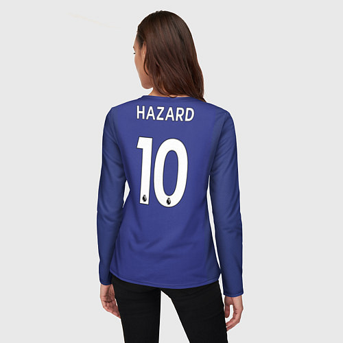 Женский лонгслив Chelsea FC: Hazard Home 17/18 / 3D-принт – фото 4