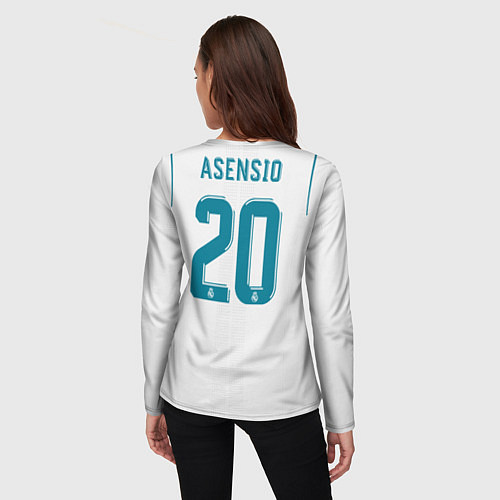 Женский лонгслив Real Mardid FC: Asensio Home 17/18 / 3D-принт – фото 4