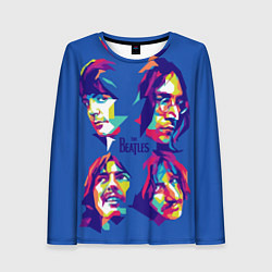 Лонгслив женский The Beatles: Faces, цвет: 3D-принт