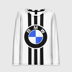 Лонгслив женский BMW: Black Strips, цвет: 3D-принт