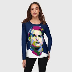 Лонгслив женский Cristiano Ronaldo Art, цвет: 3D-принт — фото 2