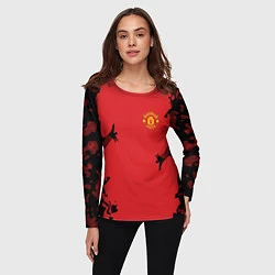 Лонгслив женский FC Manchester United: Red Original, цвет: 3D-принт — фото 2
