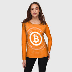 Лонгслив женский Bitcoin Tech, цвет: 3D-принт — фото 2