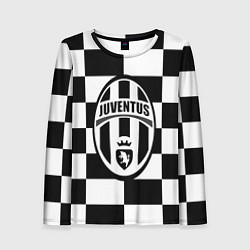Лонгслив женский FC Juventus: W&B Grid, цвет: 3D-принт
