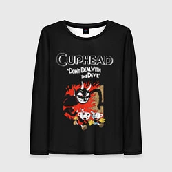 Лонгслив женский Cuphead: Hell Devil, цвет: 3D-принт