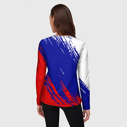 Женский лонгслив RUSSIA SPORT / 3D-принт – фото 4