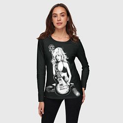 Лонгслив женский Рокерская душа, цвет: 3D-принт — фото 2