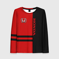 Лонгслив женский Honda: Red Style, цвет: 3D-принт