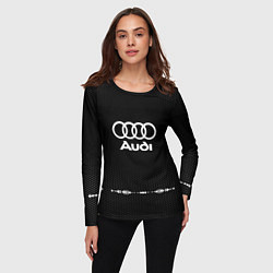 Лонгслив женский Audi: Black Abstract, цвет: 3D-принт — фото 2