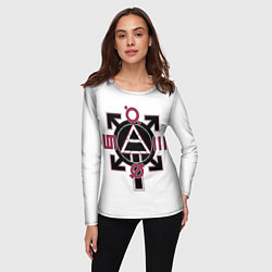 Лонгслив женский 30 seconds to Mars emblem, цвет: 3D-принт — фото 2