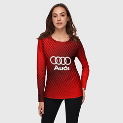 Лонгслив женский Audi: Red Carbon, цвет: 3D-принт — фото 2
