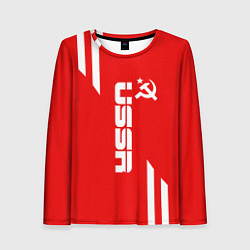 Лонгслив женский USSR: Red Sport, цвет: 3D-принт