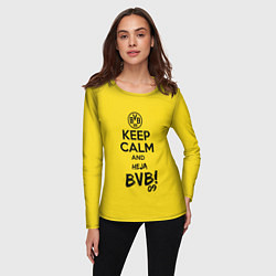 Лонгслив женский Keep Calm & Heja BVB, цвет: 3D-принт — фото 2