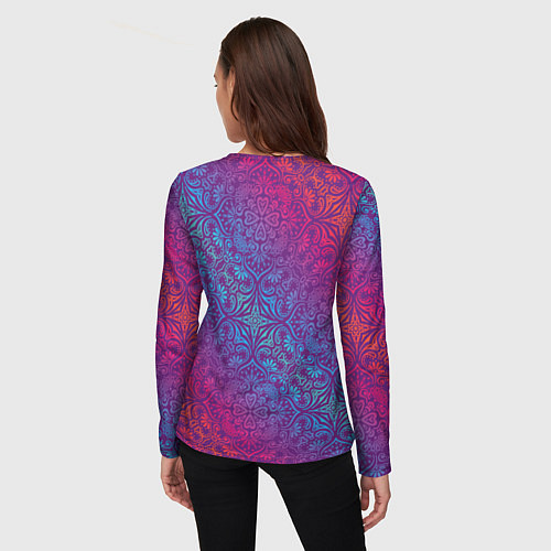 Женский лонгслив Роскошный Ом / 3D-принт – фото 4