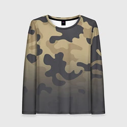 Лонгслив женский Camouflage Khaki, цвет: 3D-принт