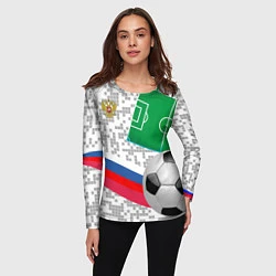 Лонгслив женский Русский футбол, цвет: 3D-принт — фото 2