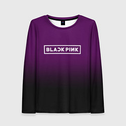 Лонгслив женский Black Pink: Violet Gradient, цвет: 3D-принт