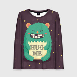 Лонгслив женский Monster: Hug me, цвет: 3D-принт