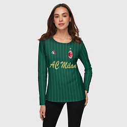 Лонгслив женский AC Milan: Green Form, цвет: 3D-принт — фото 2