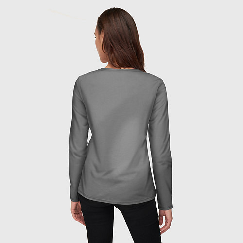 Женский лонгслив Черный котик / 3D-принт – фото 4