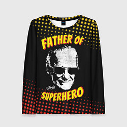 Лонгслив женский Stan Lee: Father of Superhero, цвет: 3D-принт