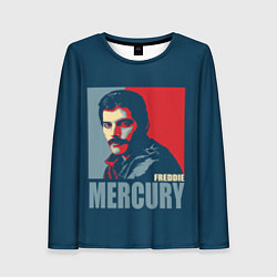Лонгслив женский Queen: Freddie Mercury, цвет: 3D-принт