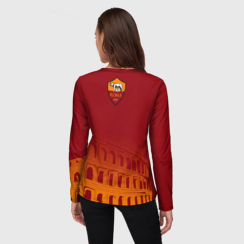 Женский лонгслив Рома клуб / 3D-принт – фото 4