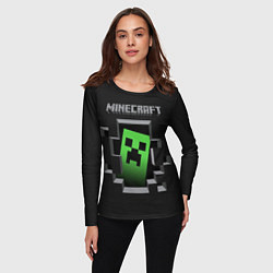Лонгслив женский Minecraft Creeper, цвет: 3D-принт — фото 2